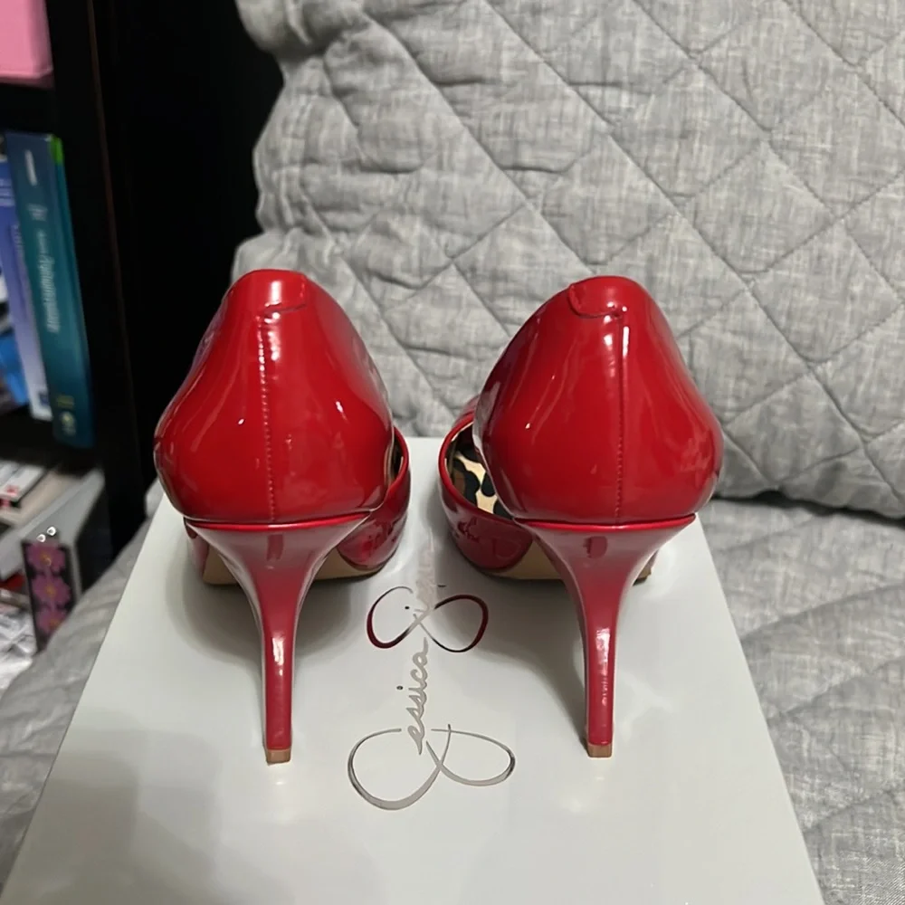 Jessica Simpson Josette red patent heels - Picture 3 of 7